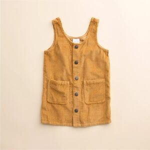 NWT Little Co Tan Corduroy Button-Down Dress